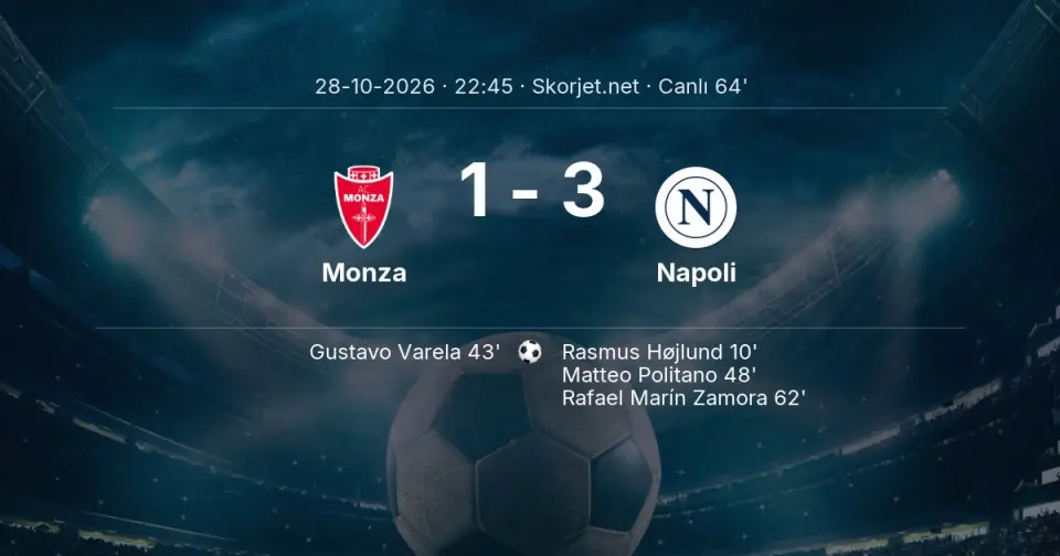 CANLI GOL | Monza 1-3 Napoli - Rafael Marín Zamora (62. dakika) CANLI GOL | Monza 1-3 Napoli - Rafael Marín Zamora (62. dakika)