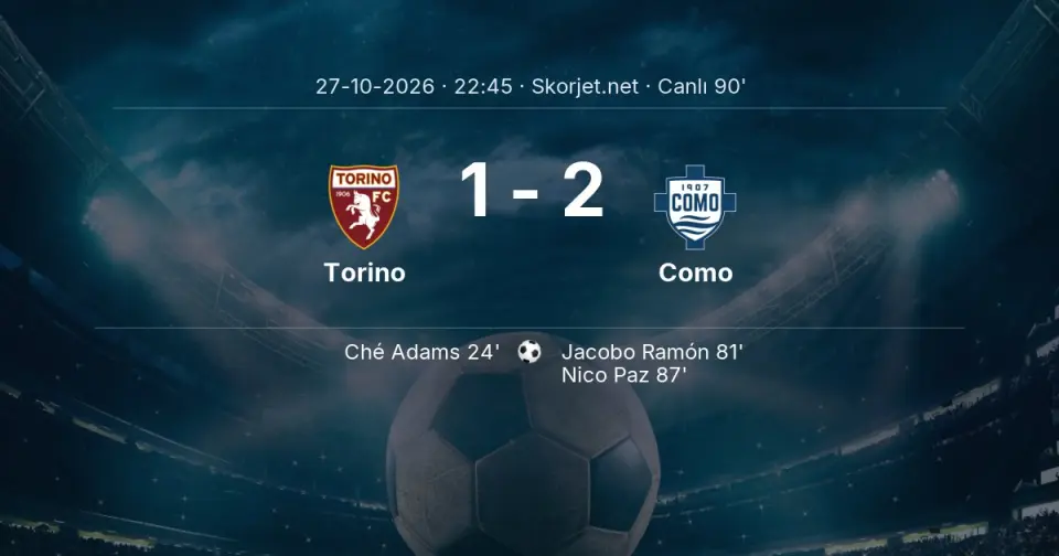 CANLI GOL | Torino 1-2 Como - Nico Paz (87. dakika) CANLI GOL | Torino 1-2 Como - Nico Paz (87. dakika)