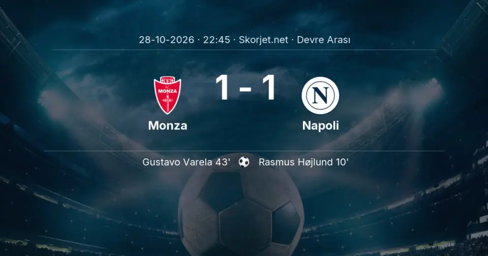 CANLI | Monza 1-1 Napoli - Devre Arası CANLI | Monza 1-1 Napoli - Devre Arası