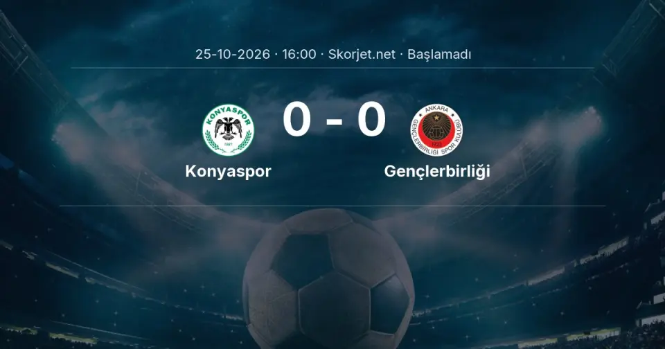 Konyaspor - Gençlerbirliği Maçı Öncesi Kadrolar ve Maç Bilgileri Konyaspor - Gençlerbirliği Maçı Öncesi Kadrolar ve Maç Bilgileri